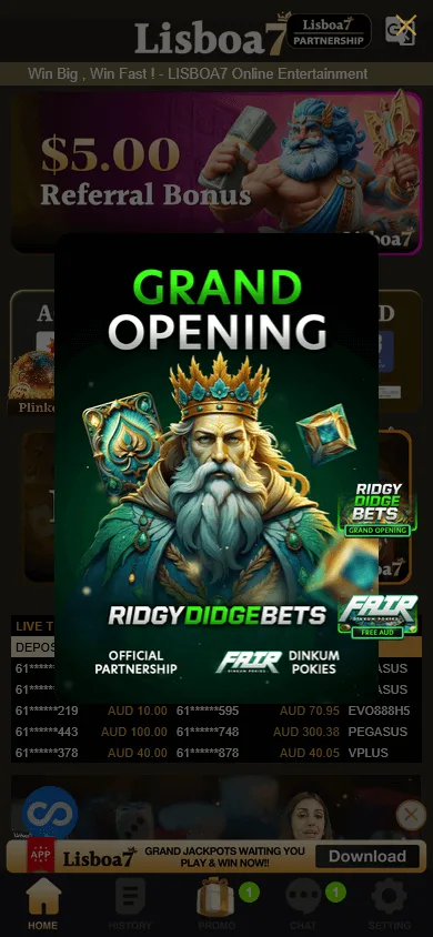 Lisboa7 Casino mobile home experience for Australian players